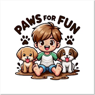 "Playtime Pals - Joyful Days with Furry Friends" Posters and Art